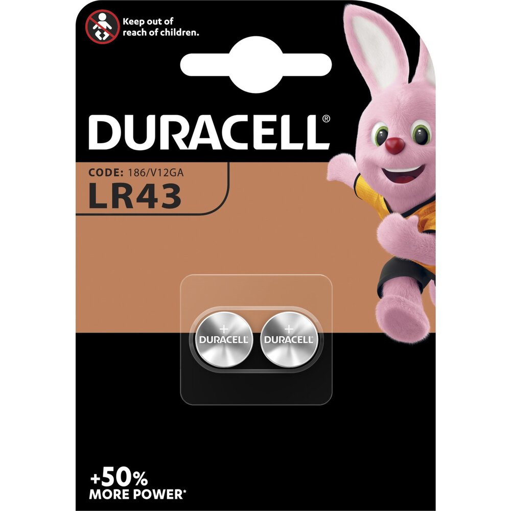 G12 2BL DURACELL LR43 / 186 BAT.