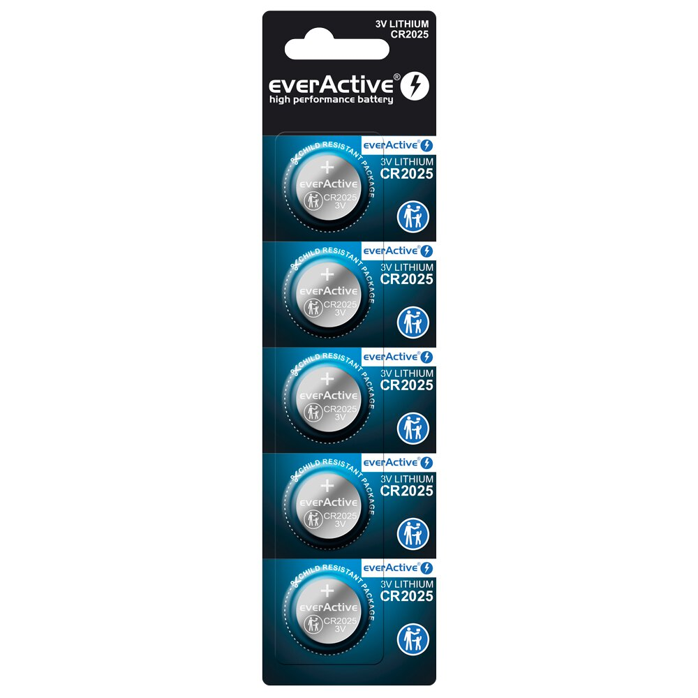 CR2025 5BL everActive BLISTER baterie litowe