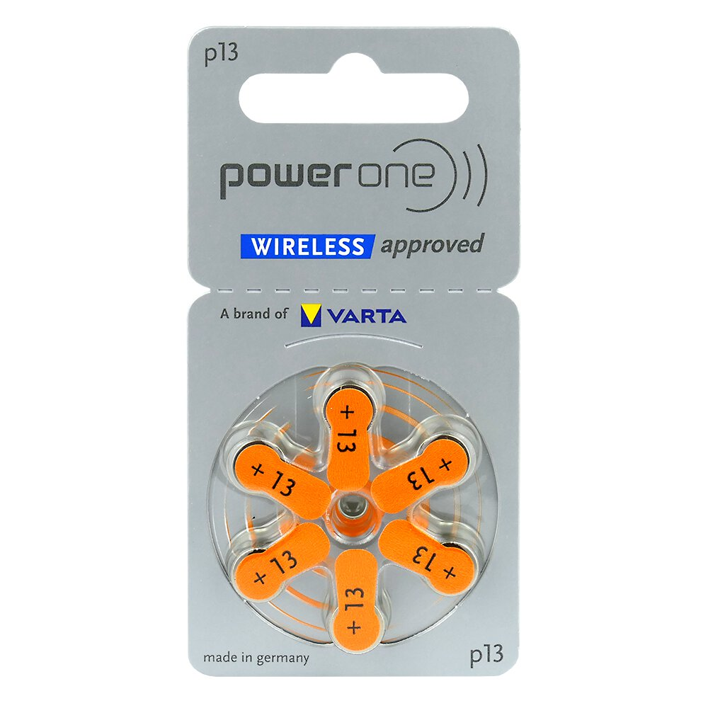 Baterie do aparatów słuchowych Power One 13 6 szt.