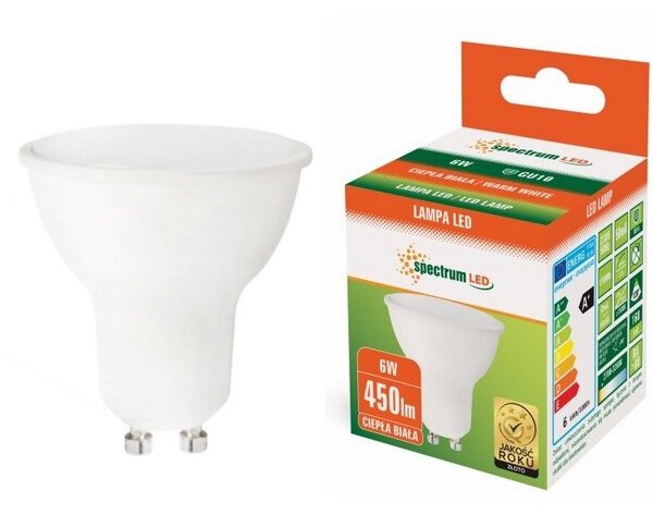 Żarówka LED GU10 6W CIEPŁA SPECTRUM WOJ13265