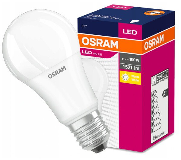 Żarówka LED 13W E27 Bańka Osram Ciepła 2700K