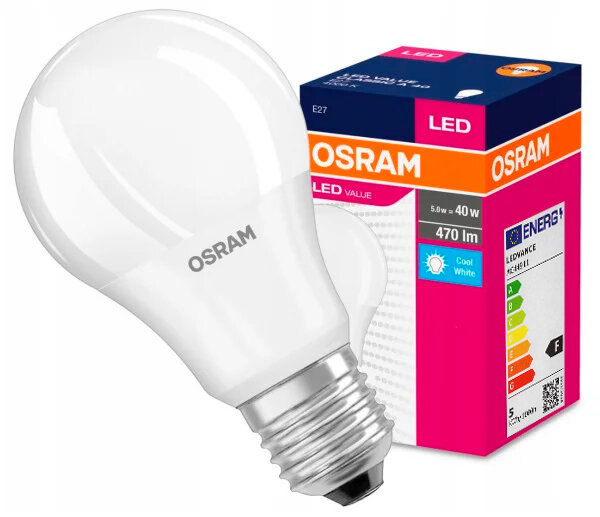Żarówka LED 4,9W E27 Bańka Osram Naturalna 4000K