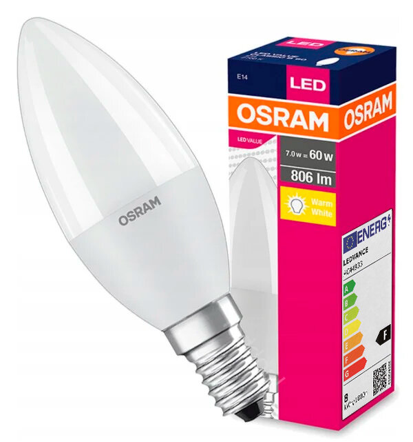 Żarówka LED 7,5W E14 Świeczka Osram Ciepła 2700K