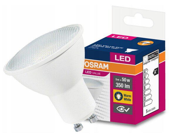 Żarówka LED 4,5W GU10 Osram Ciepła 2700K 120°