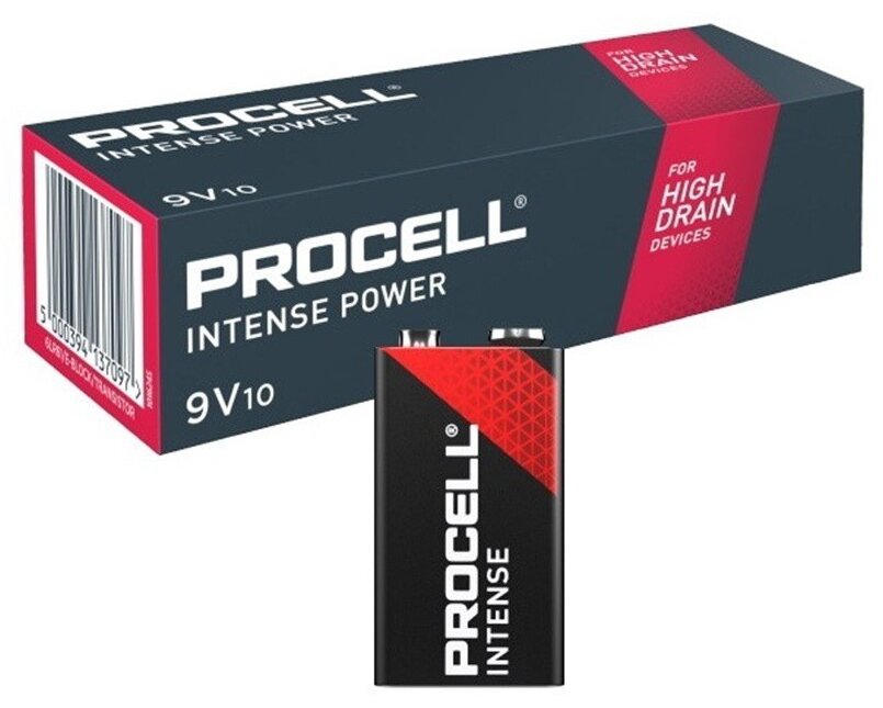 6LR61 9V 10PAK PROCELL INTENSE DURACELL MN1604