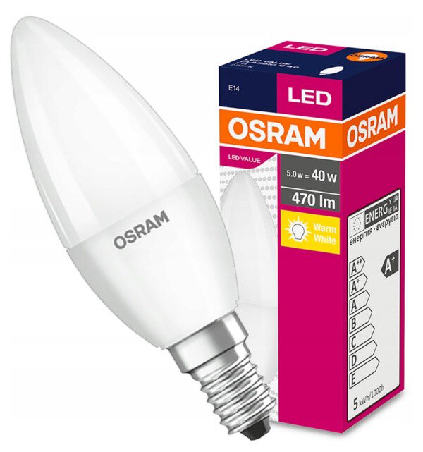 Żarówka LED 4,9W E14 Świeczka Osram Ciepła 2700K