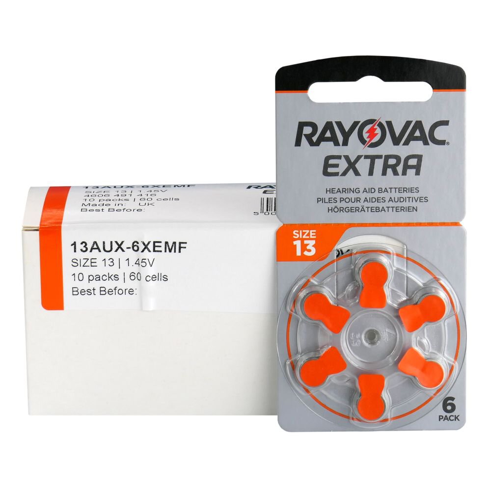 Baterie do aparatów słuchowych Rayovac Extra 13 6 szt.