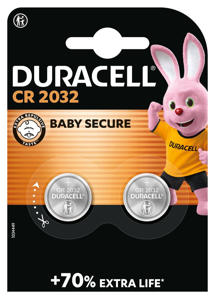 CR2032 2BL DURACELL 3V DL2032