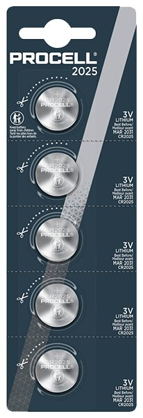 CR2025 5BL PROCELL DURACELL 3V