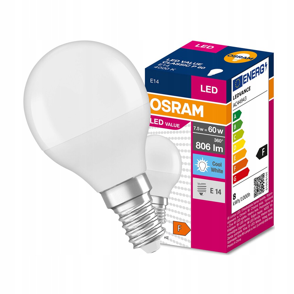 Żarówka LED 6,5W E14 Kulka Osram Naturalna 4000K