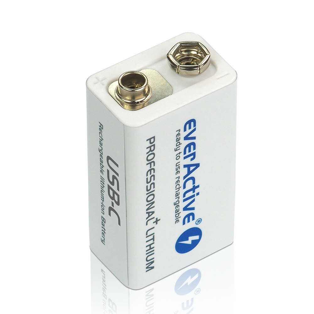 !NEW! 6F22 AKU everActive 550 9V +lithium USB-C