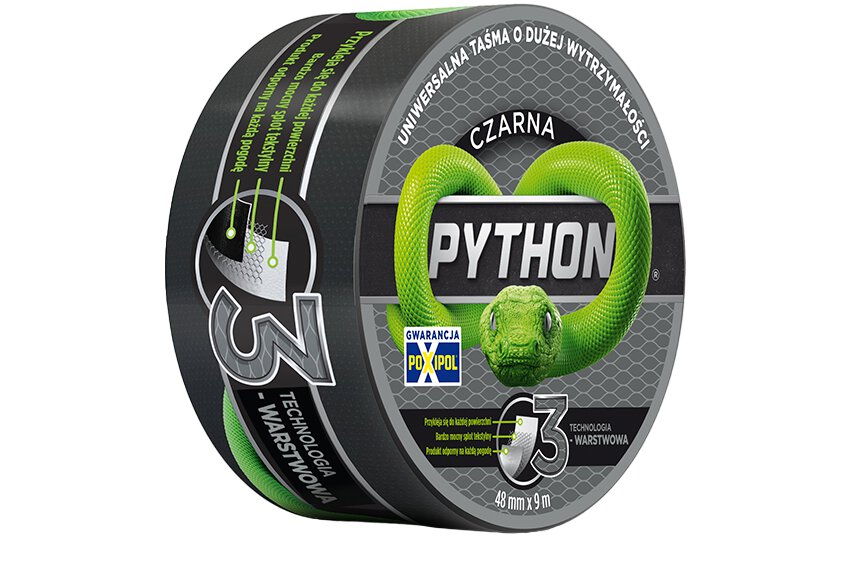 Taśma uniwersalna Python 48mm x 9m czarna