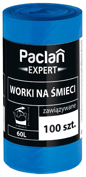 Worki na śmieci PACLAN 60L 100 szt.