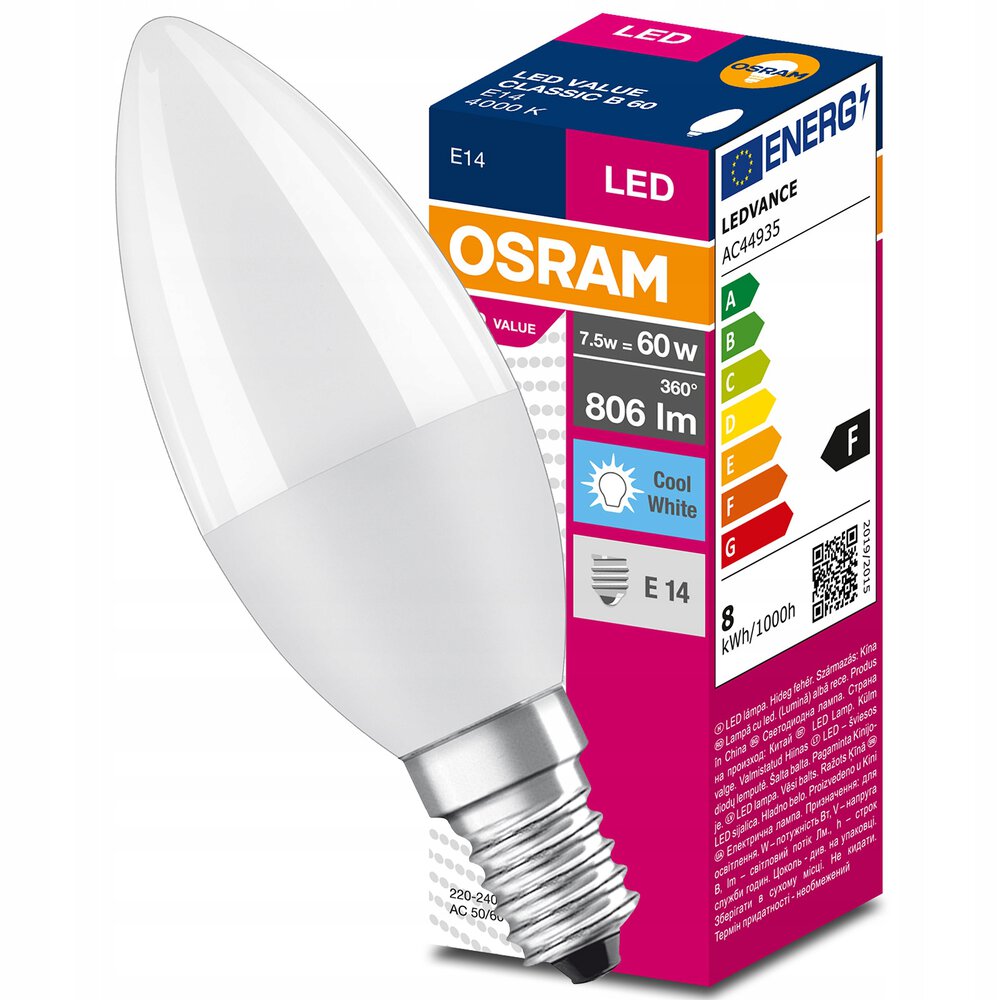 Żarówka LED 7.5W E14 Świeczka Osram Naturalna 4000K