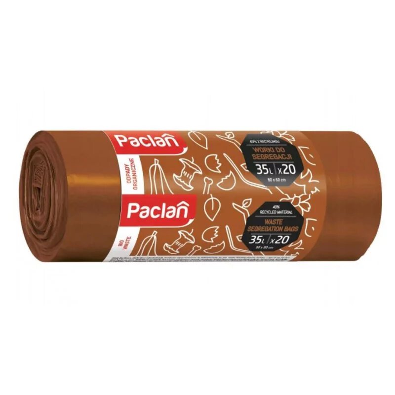 Worek do segr bio odpady Paclan 35l 20 szt br.