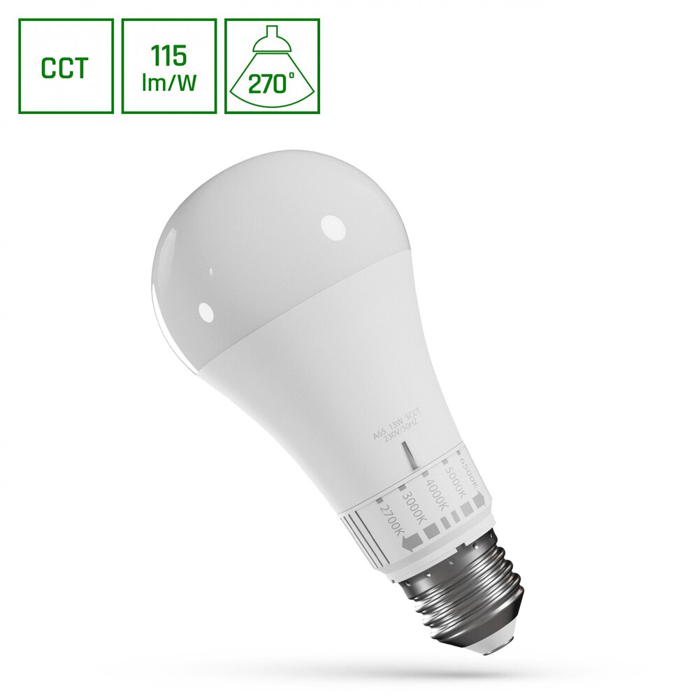Żarówka LED 13W E27 BAŃKA REGULOWANA SPECTRUM WOJ14716