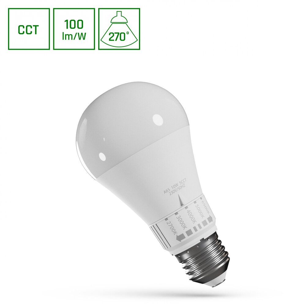 Żarówka LED 10W E27 BAŃKA REGULOWANA SPECTRUM WOJ14715