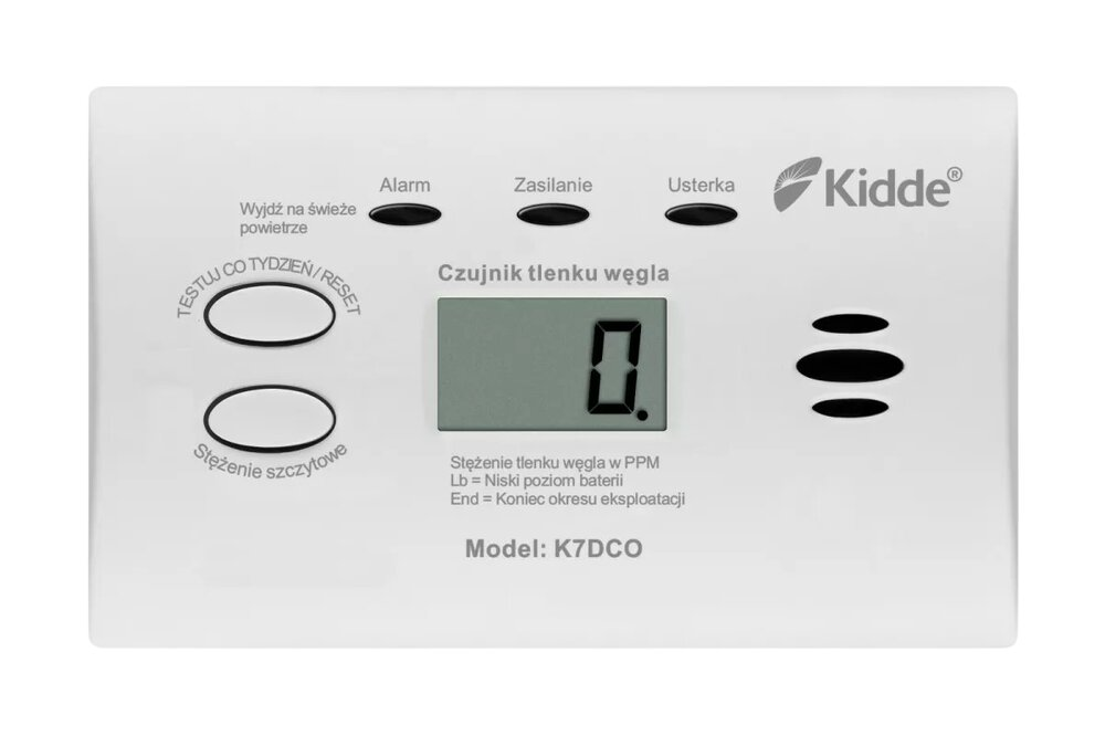 Czujnik czadu bateryjny z wyświet Kidde K7DCO
