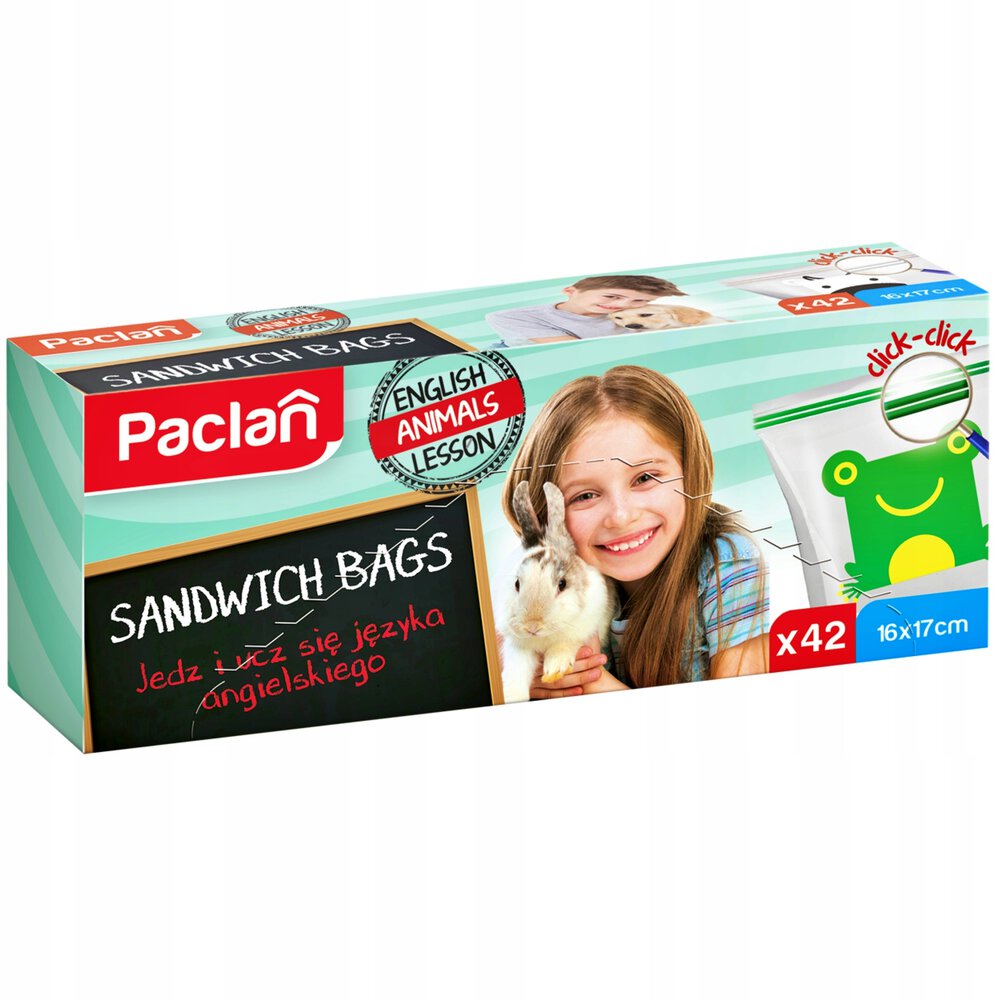 Woreczki śniadaniowe z podw. struną Paclan 42 szt
