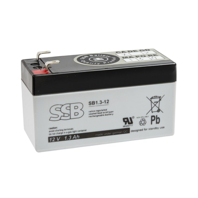 akumulator żelowy AGM SSB SB 1,3-12 12V 1,3Ah T1