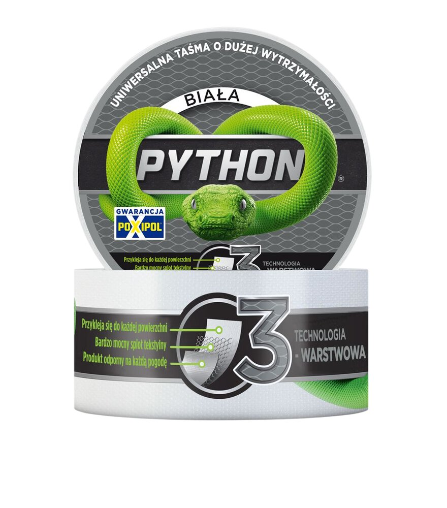 Taśma uniwersalna Python 48mm x 9m biała