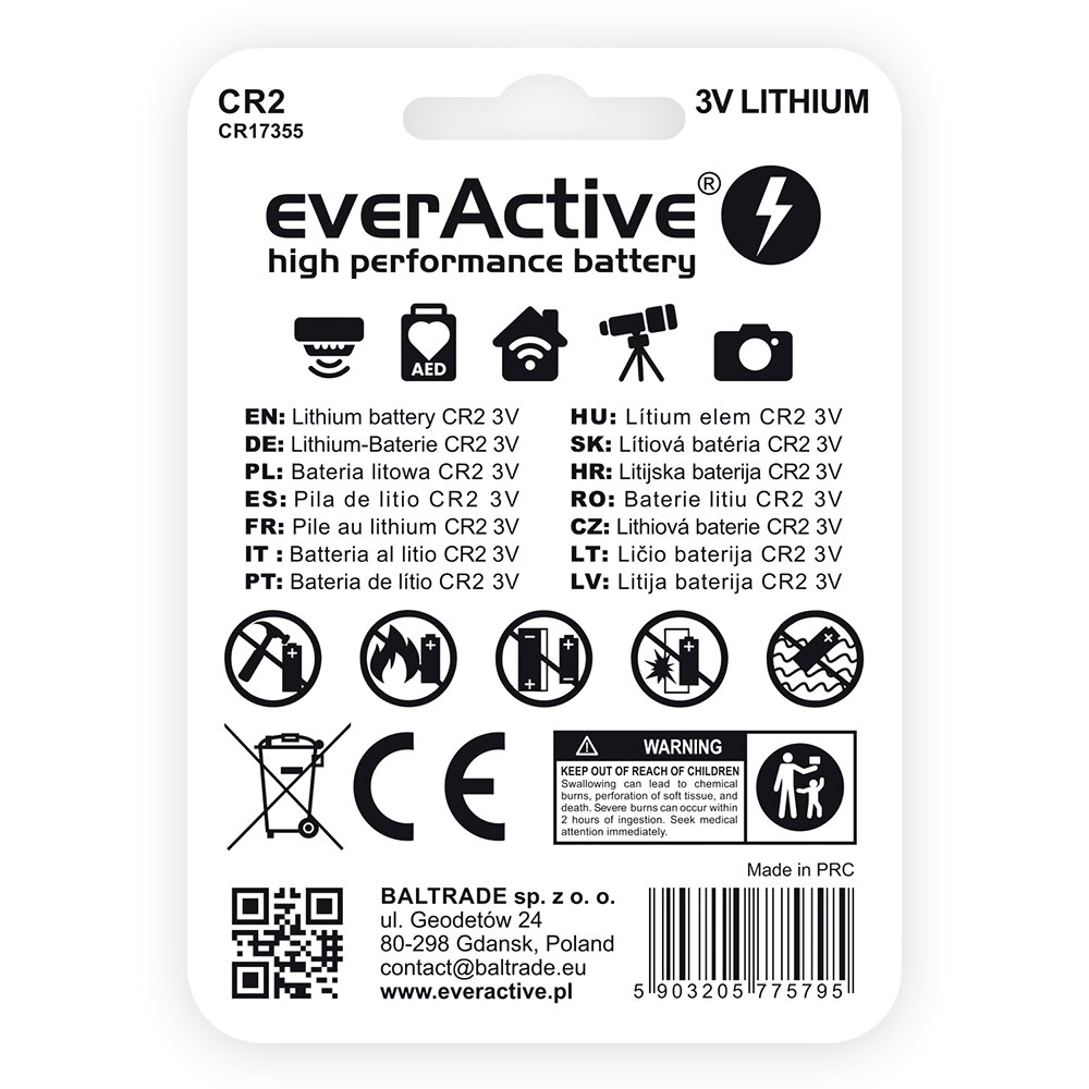 CR2 1BL everActive bateria litowa