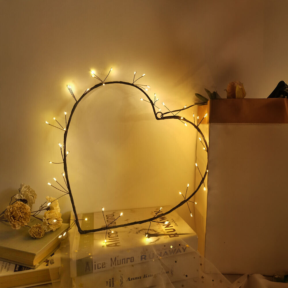 Dek. serce BAT modee 30cm WARM 60LED ML-C4031