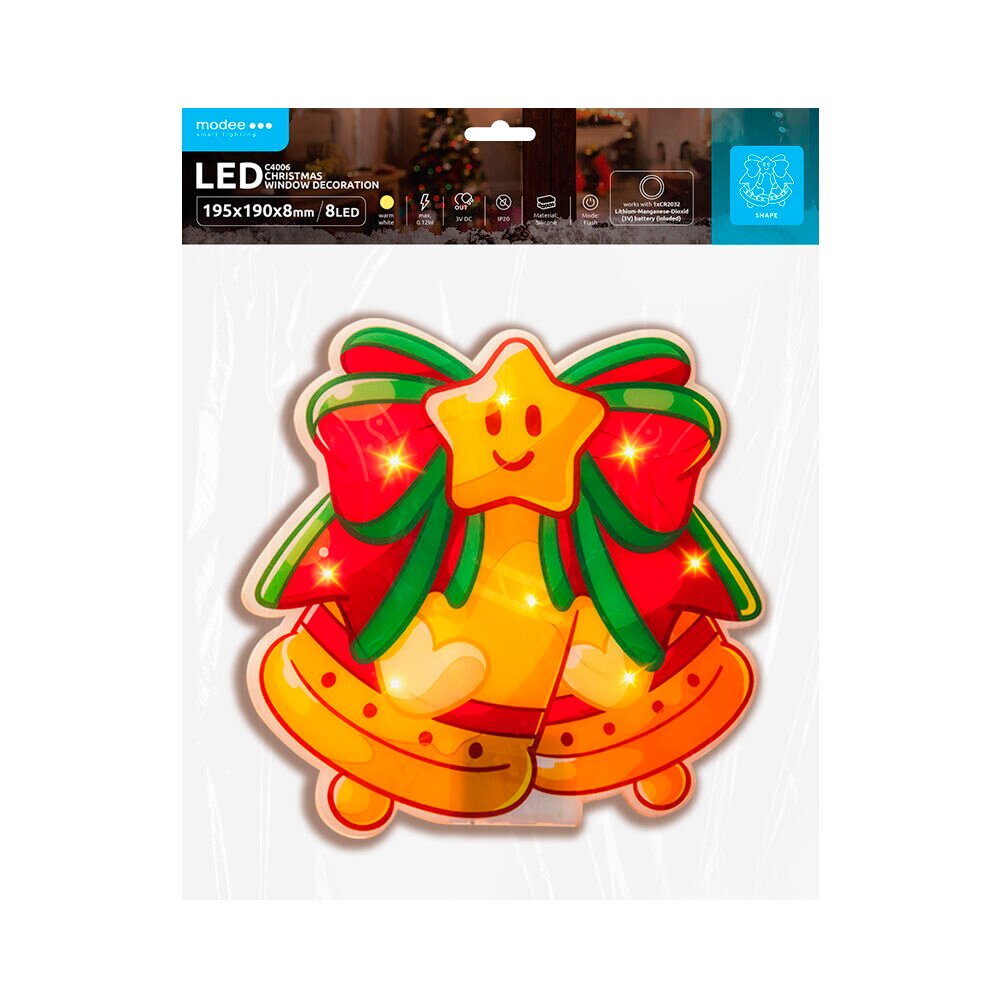 Dek. dzwonki BAT modee 19x19cm WARM 8LED ML-C4006